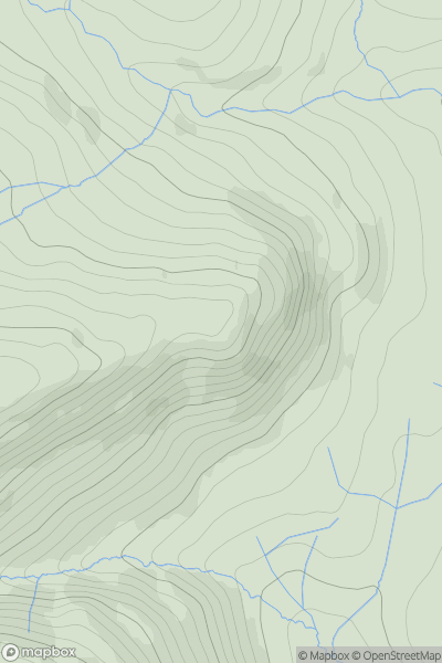 Thumbnail image for Raven Crag [Lake District S] [SD165882] showing contour plot for surrounding peak